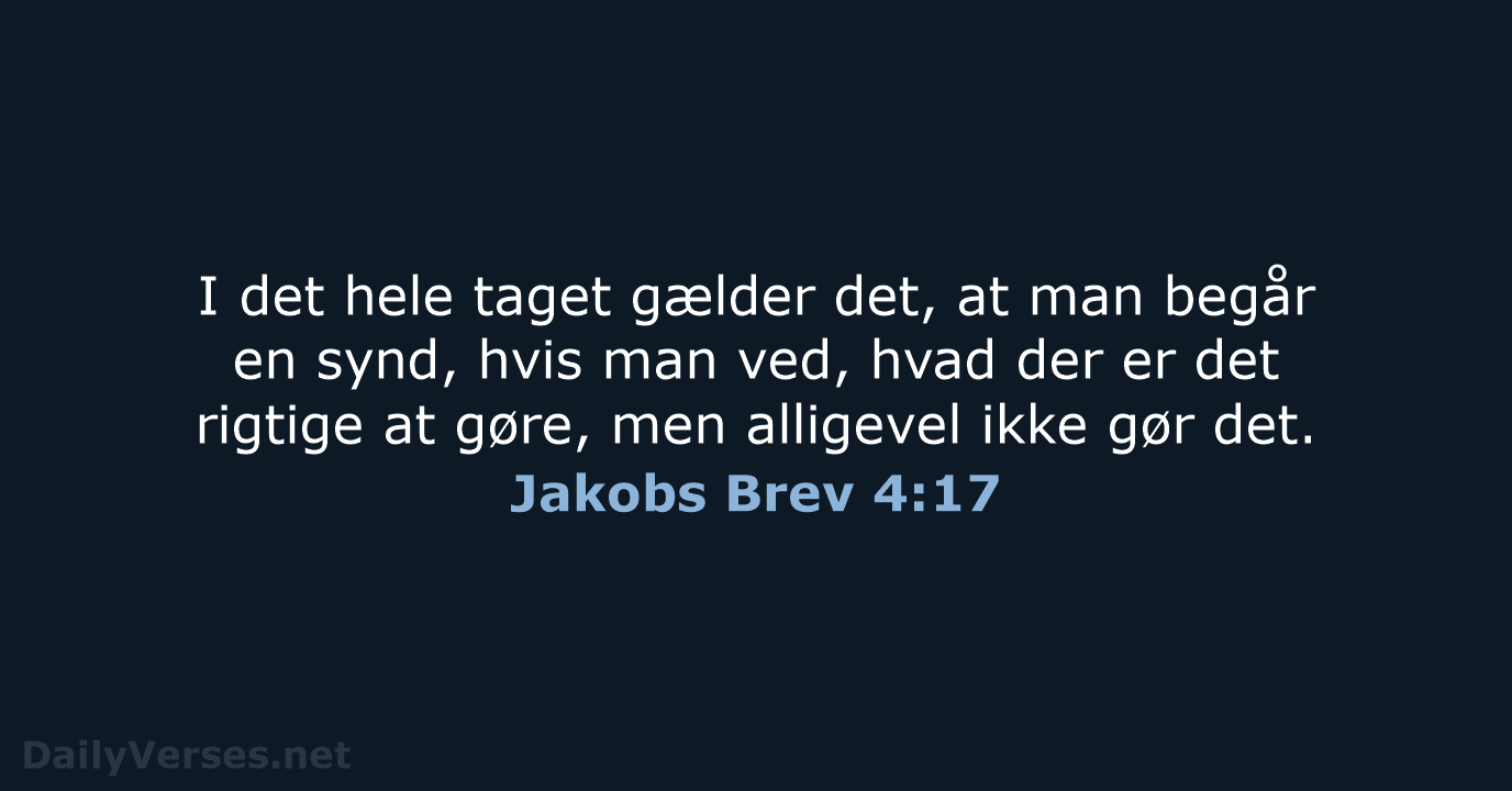 Jakobs Brev 4:17 - BDAN