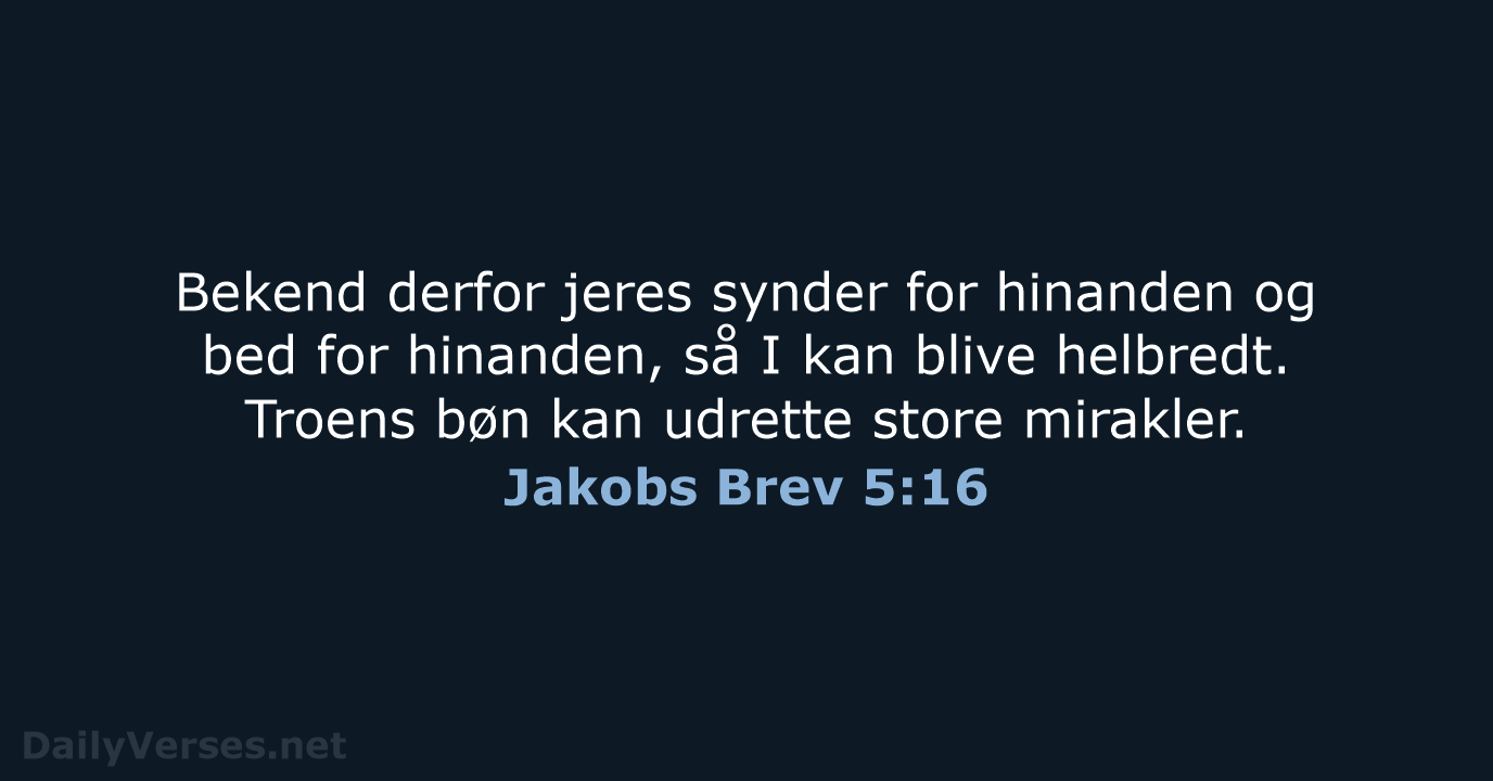 Jakobs Brev 5:16 - BDAN