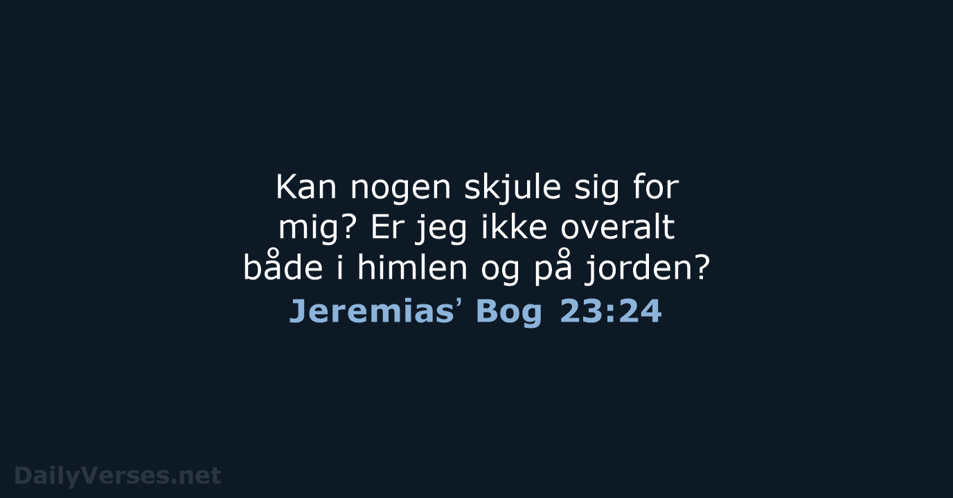 Jeremiasʼ Bog 23:24 - BDAN