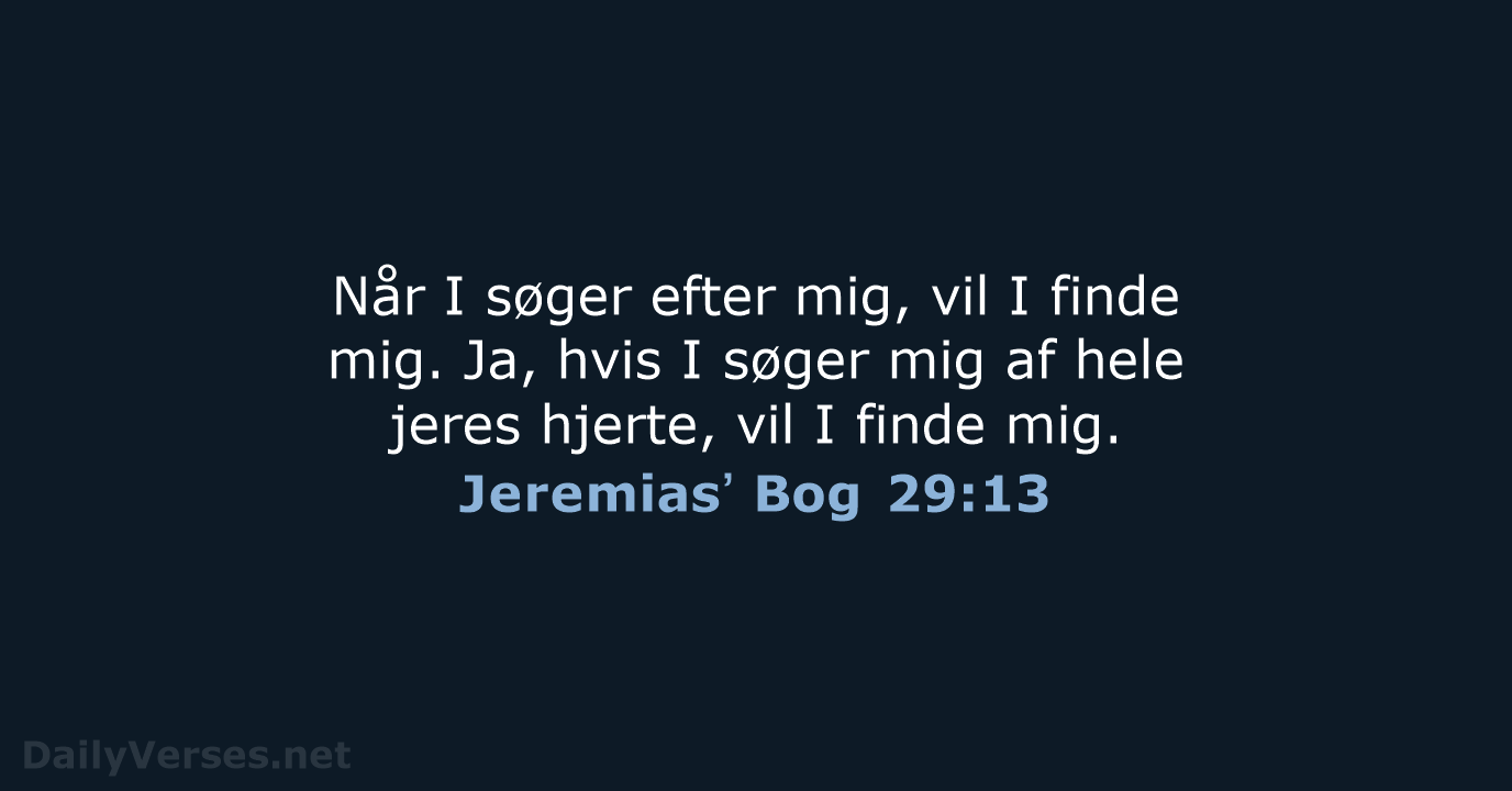 Jeremiasʼ Bog 29:13 - BDAN