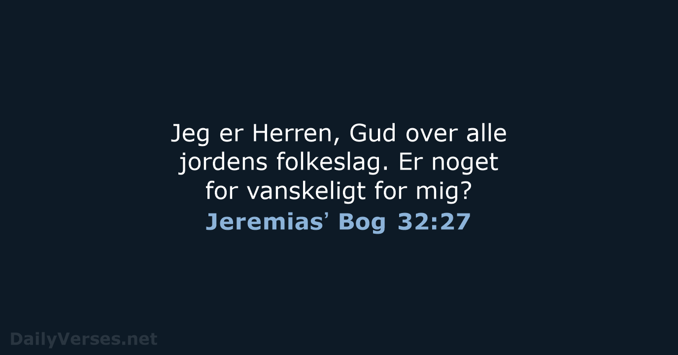 Jeremiasʼ Bog 32:27 - BDAN