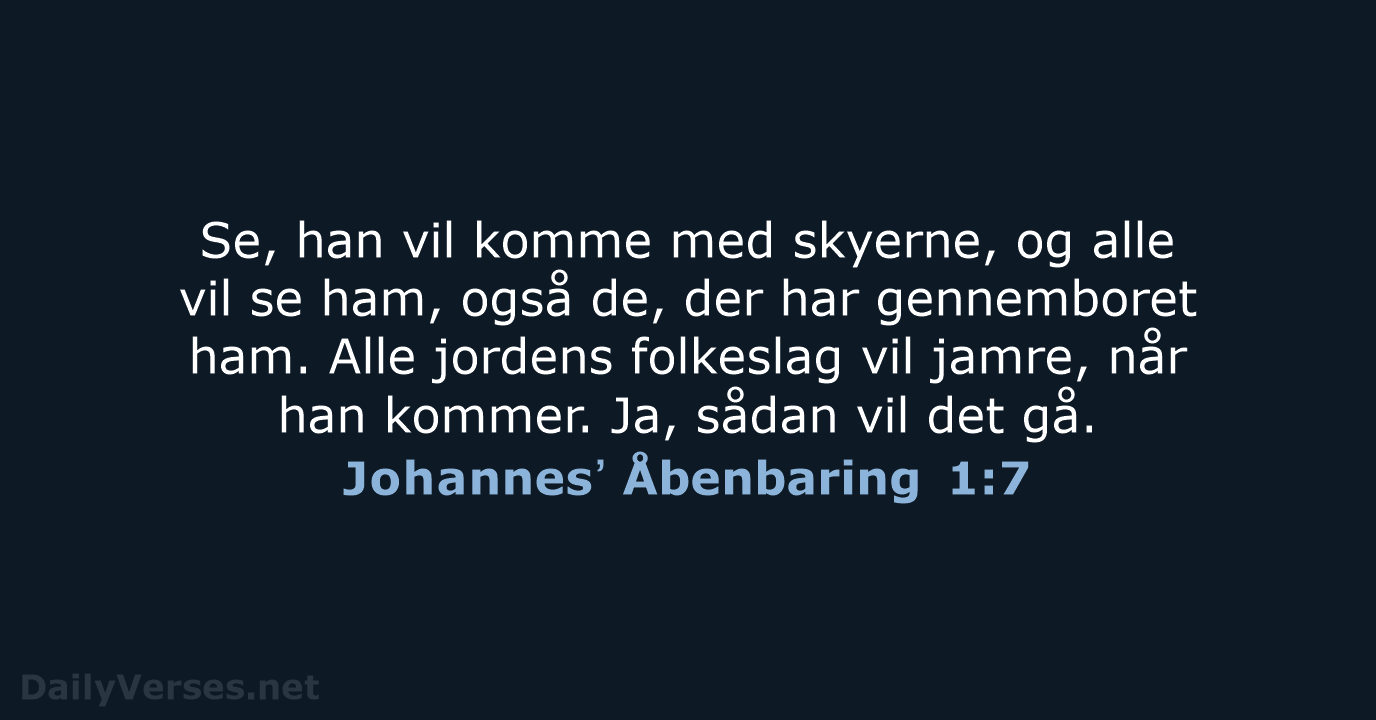 Johannesʼ Åbenbaring 1:7 - BDAN