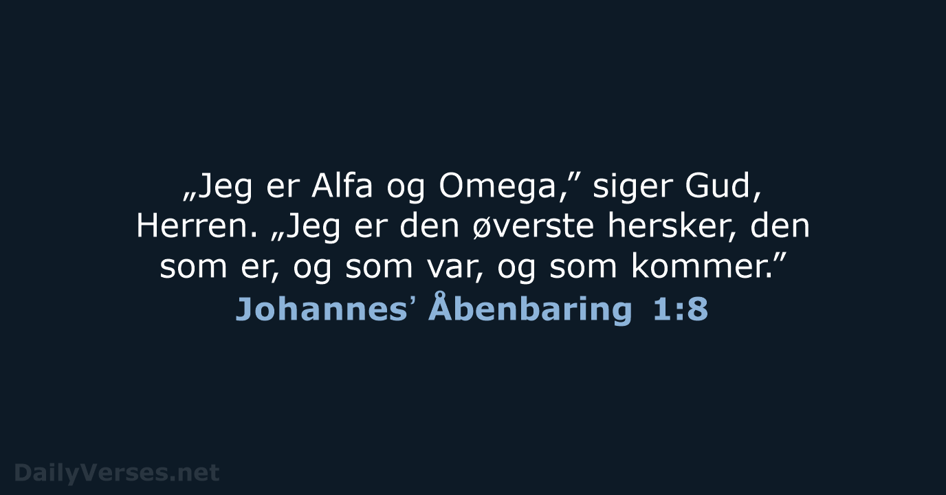 Johannesʼ Åbenbaring 1:8 - BDAN