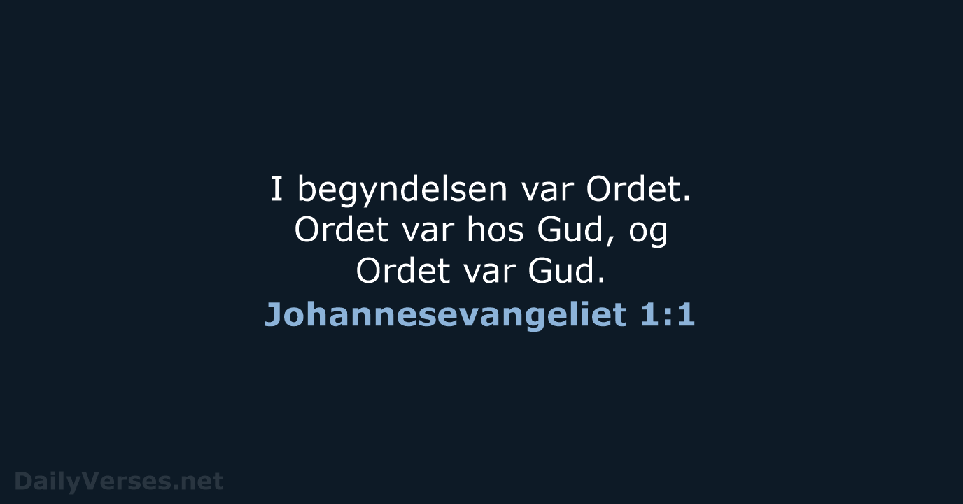 Johannesevangeliet 1:1 - BDAN