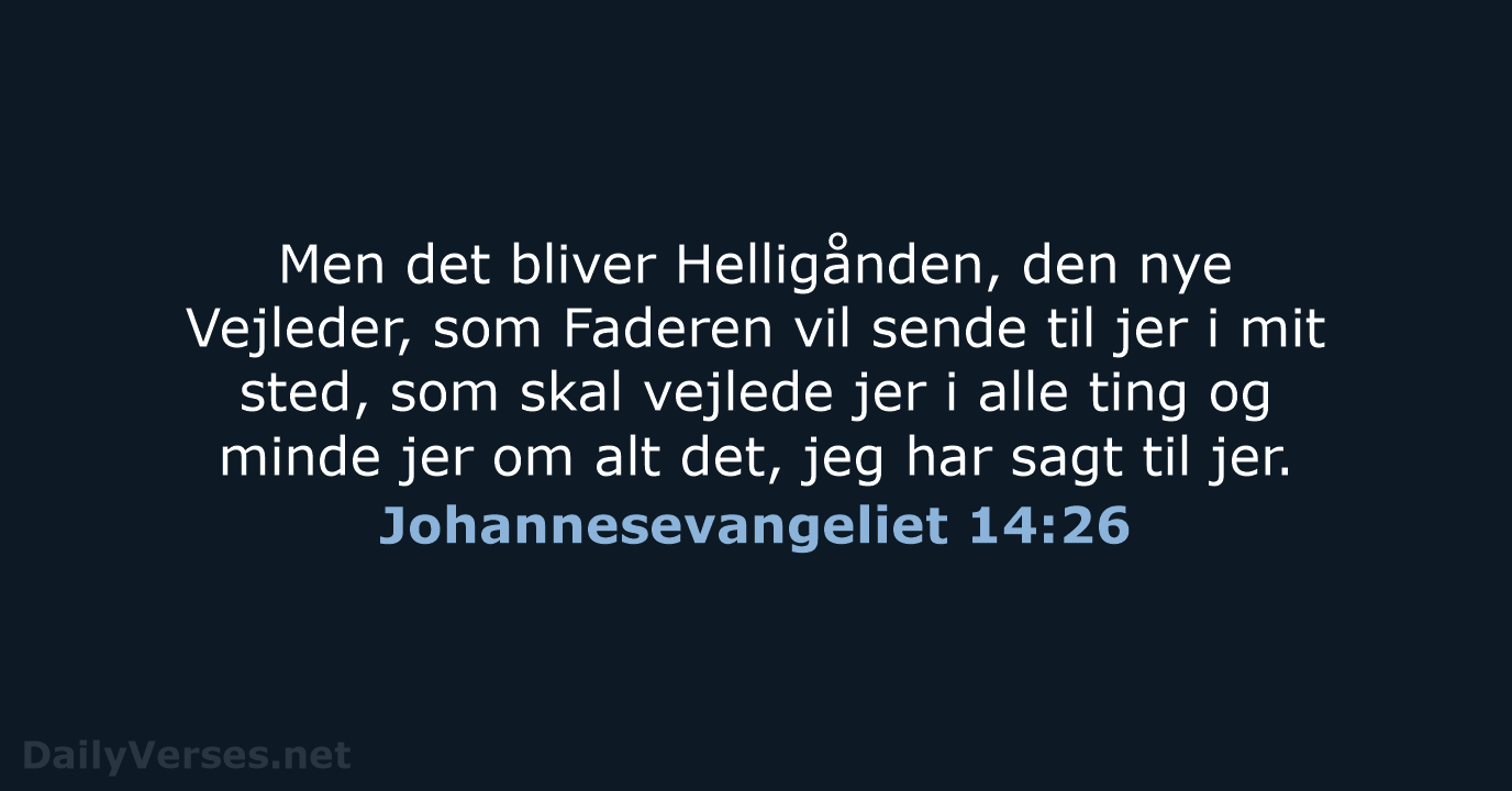 Johannesevangeliet 14:26 - BDAN
