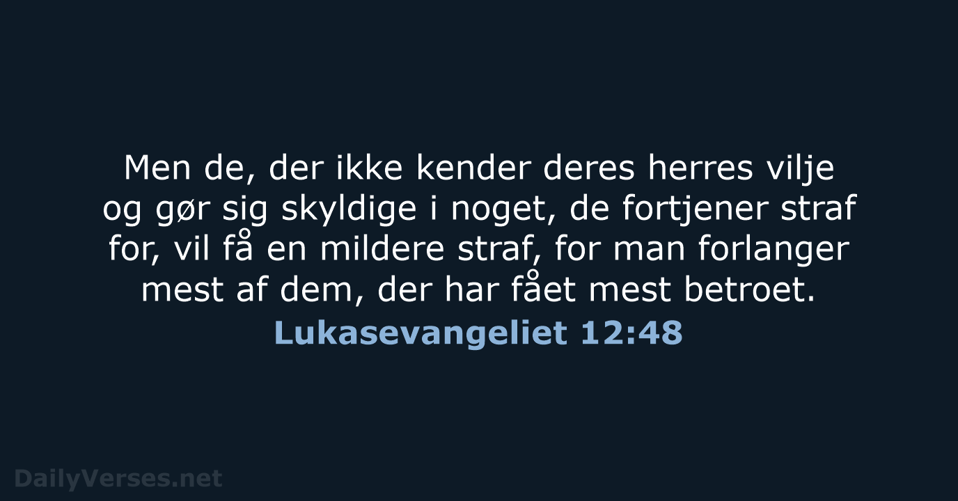 Lukasevangeliet 12:48 - BDAN