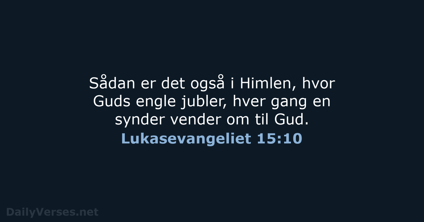 Lukasevangeliet 15:10 - BDAN