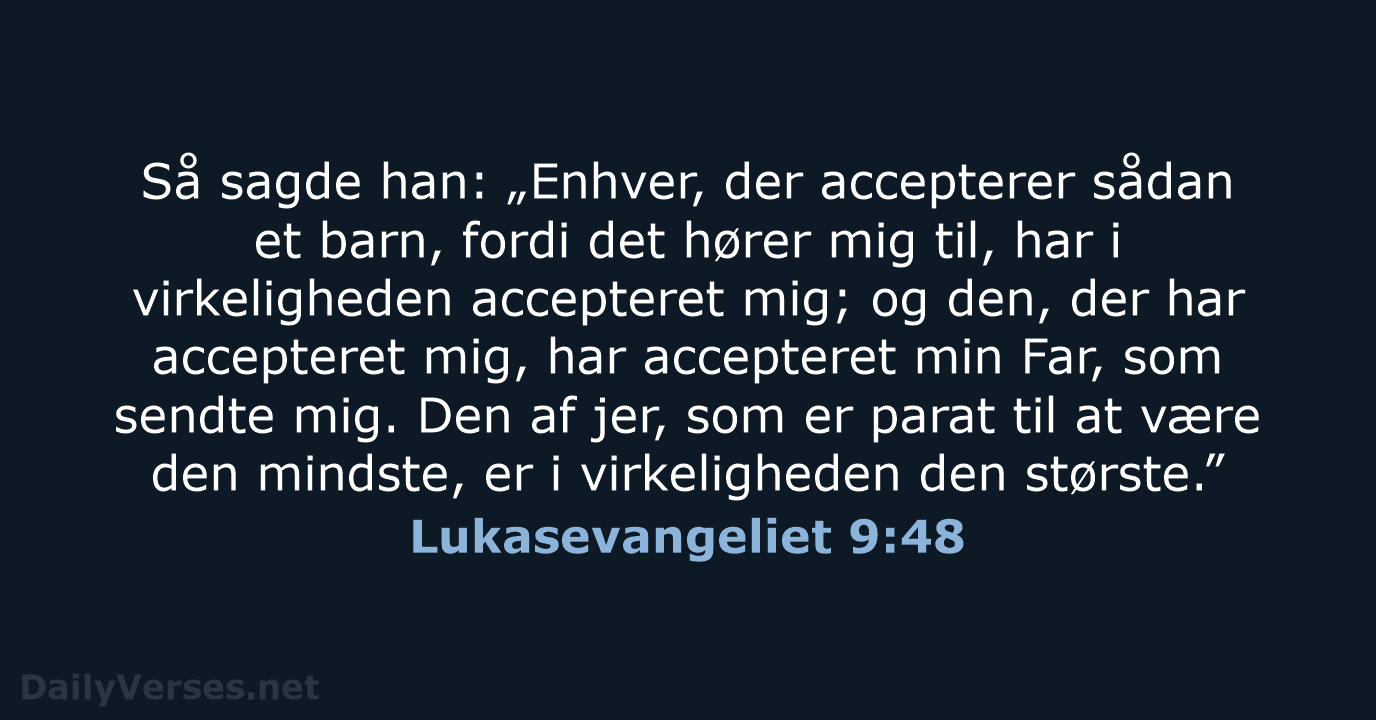 Lukasevangeliet 9:48 - BDAN