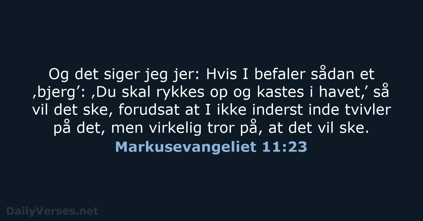 Markusevangeliet 11:23 - BDAN