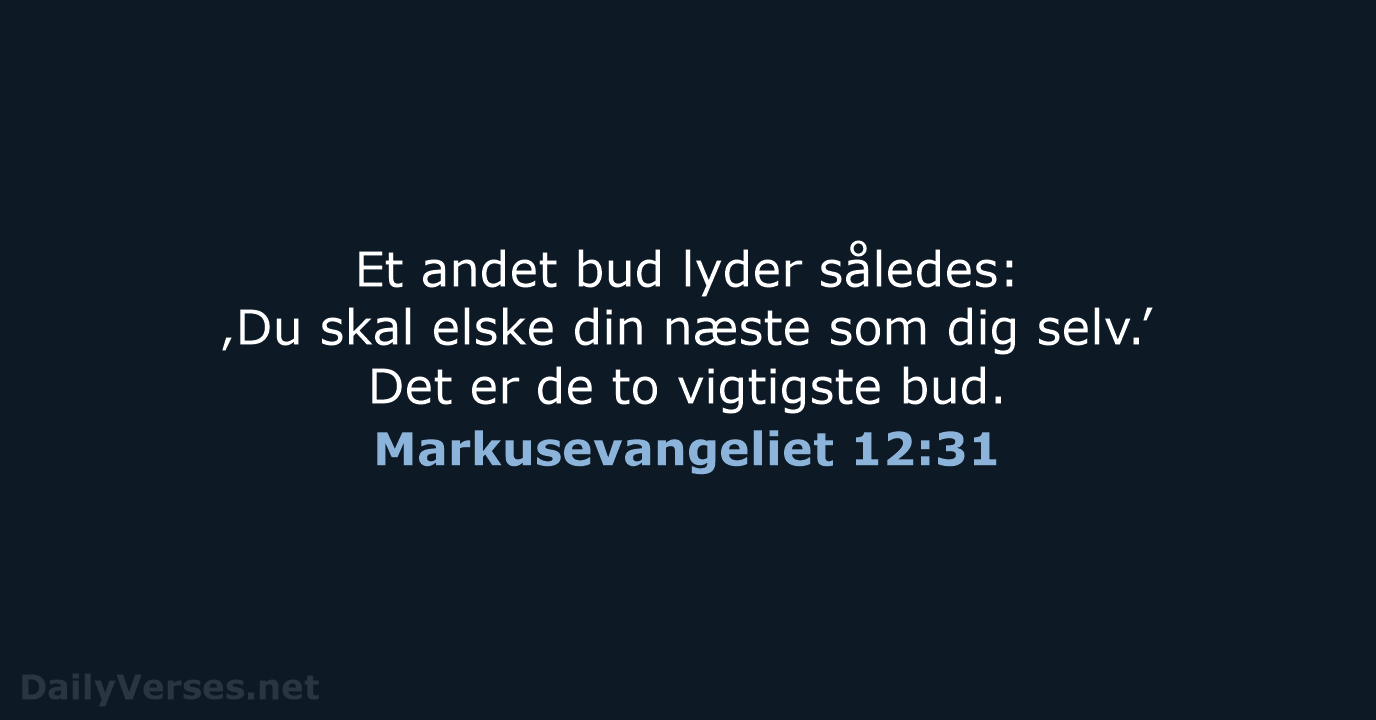 Markusevangeliet 12:31 - BDAN