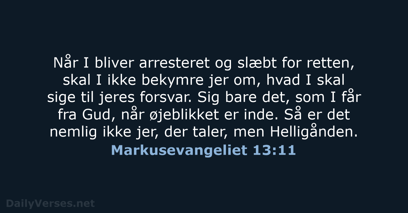 Markusevangeliet 13:11 - BDAN