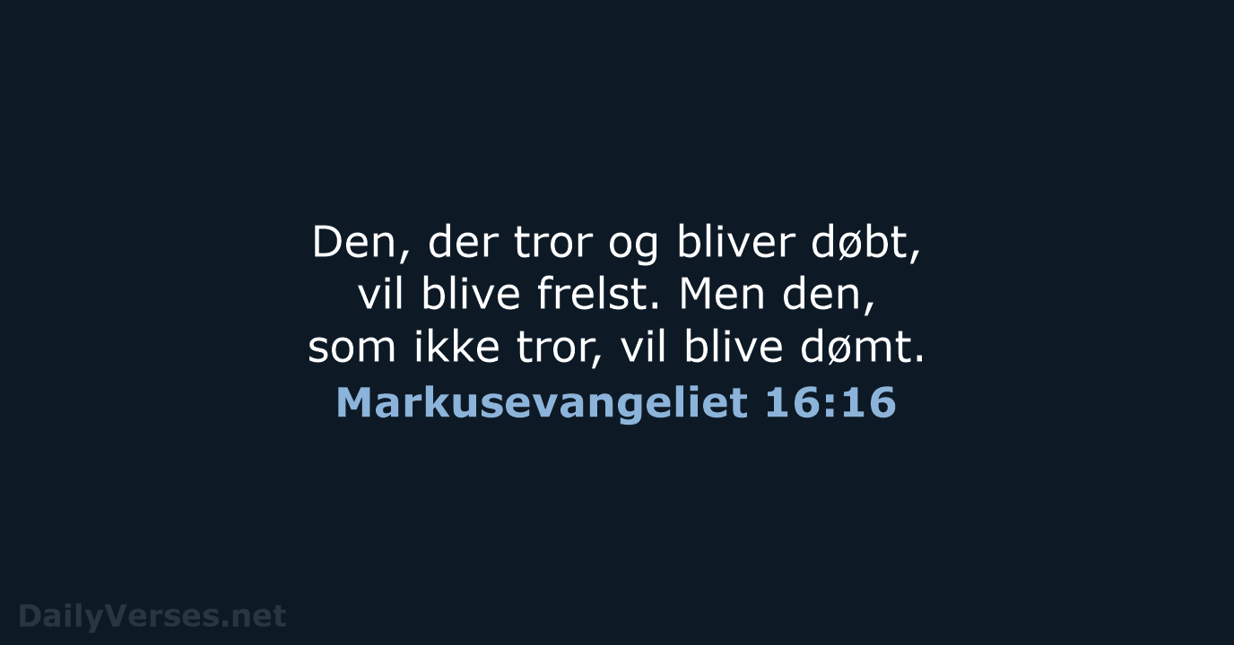 Markusevangeliet 16:16 - BDAN