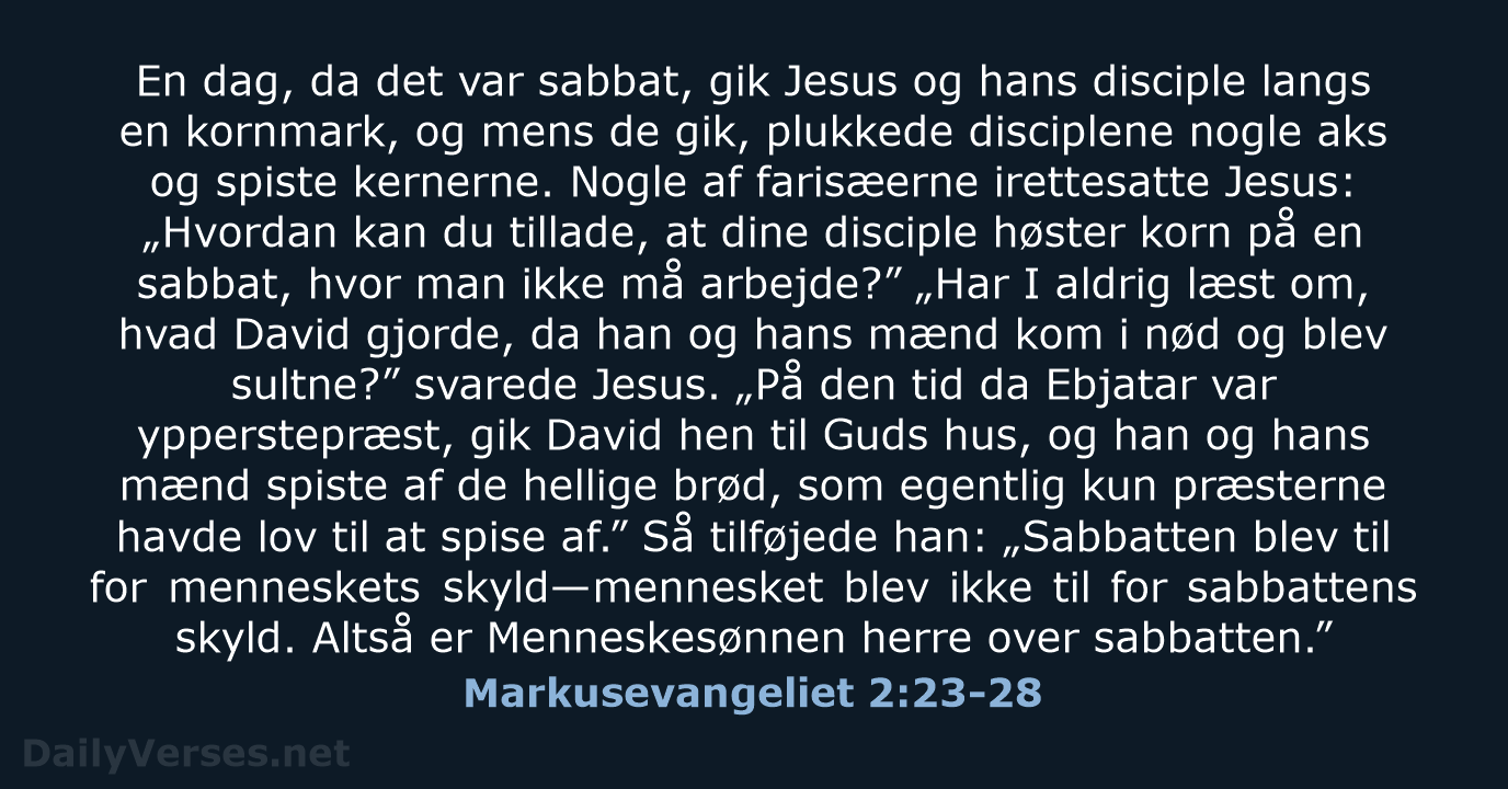 Markusevangeliet 2:23-28 - BDAN