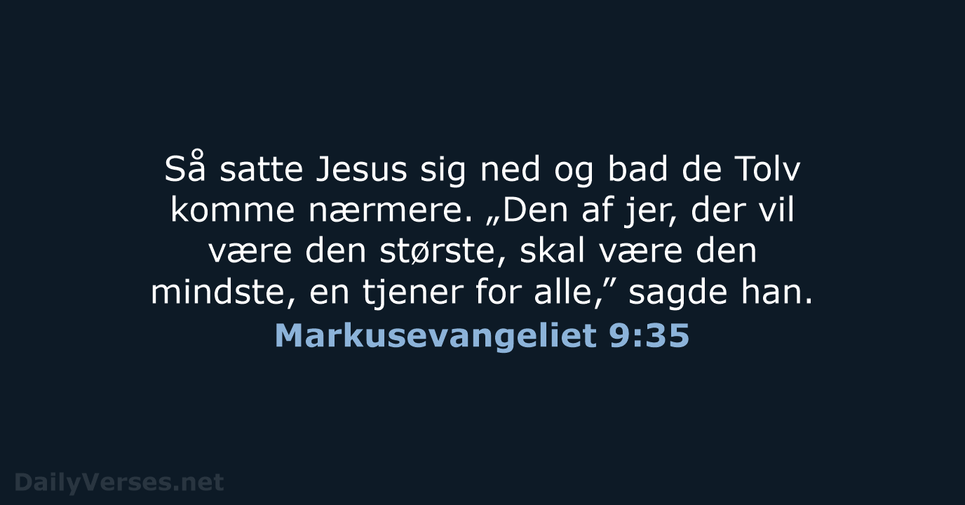 Markusevangeliet 9:35 - BDAN