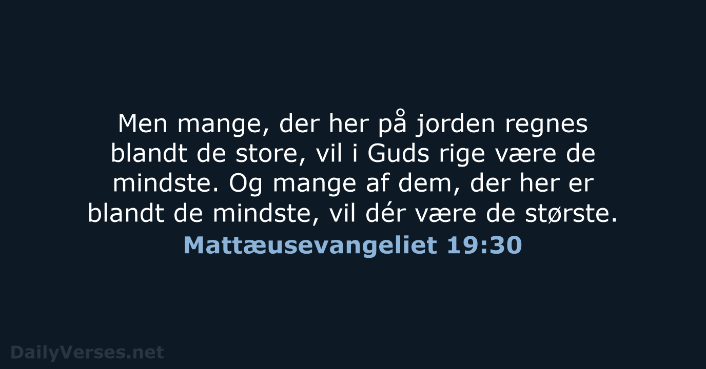 Mattæusevangeliet 19:30 - BDAN