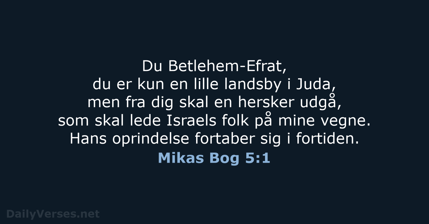 Mikas Bog 5:1 - BDAN