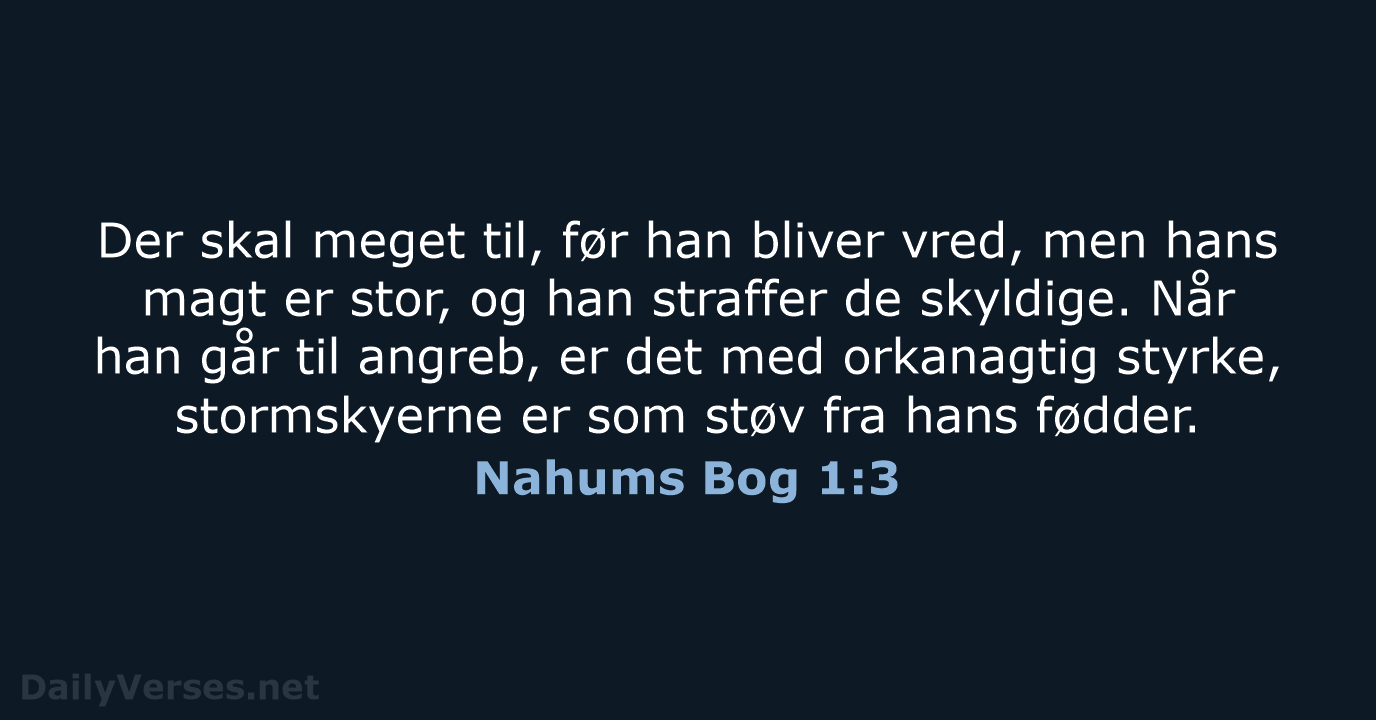 Nahums Bog 1:3 - BDAN