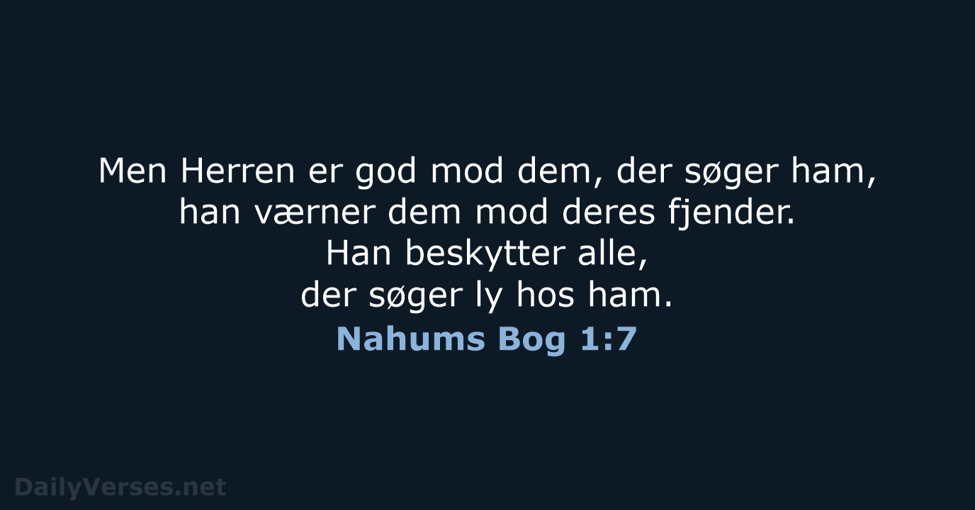 Nahums Bog 1:7 - BDAN
