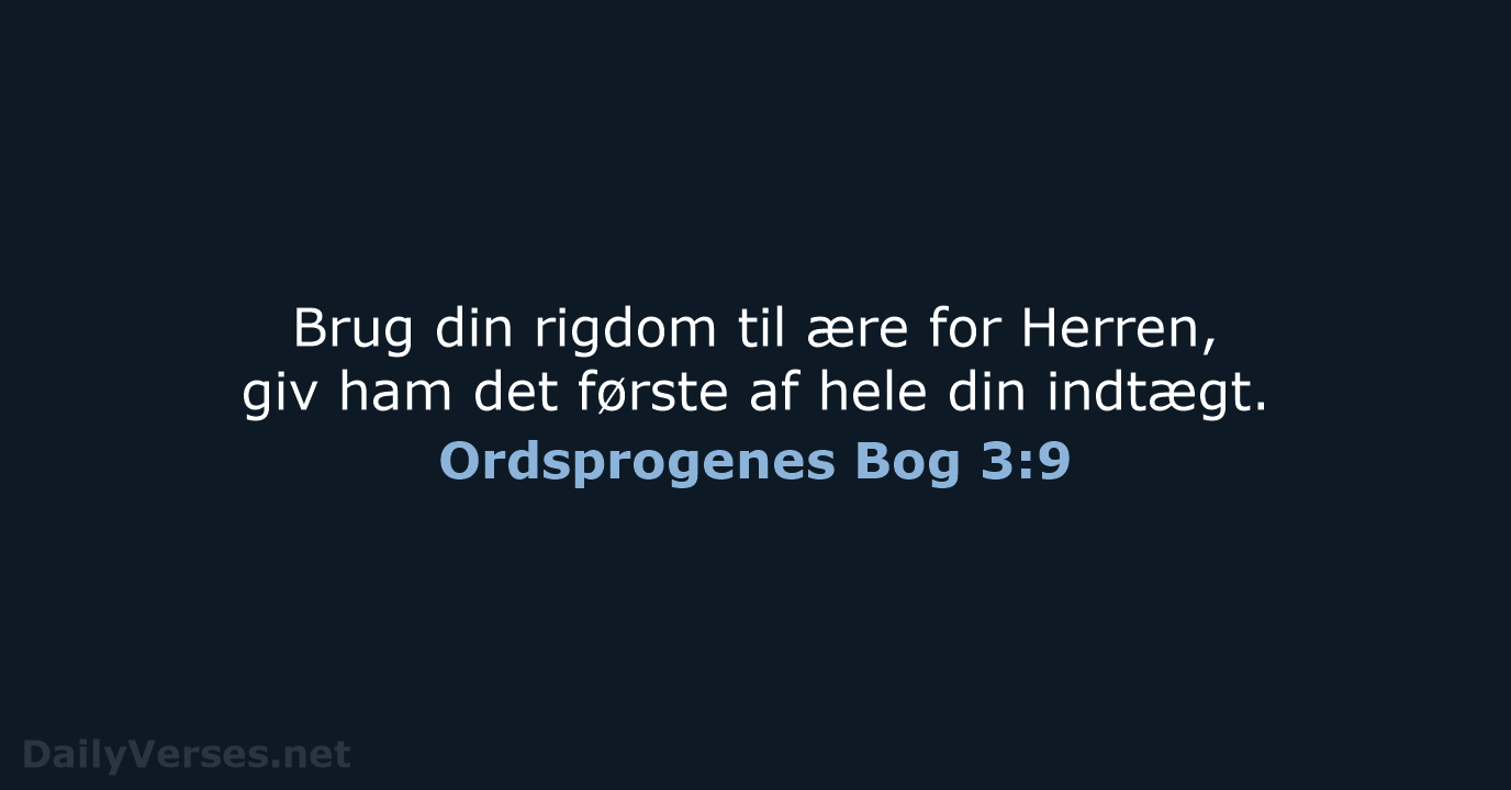 Ordsprogenes Bog 3:9 - BDAN