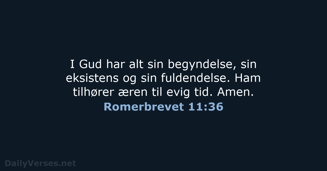 Romerbrevet 11:36 - BDAN