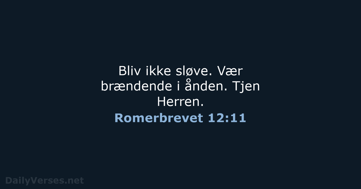 Romerbrevet 12:11 - BDAN