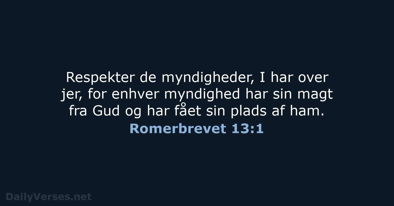 Romerbrevet 13:1 - BDAN