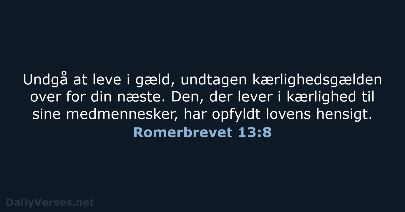 Romerbrevet 13:8 - BDAN