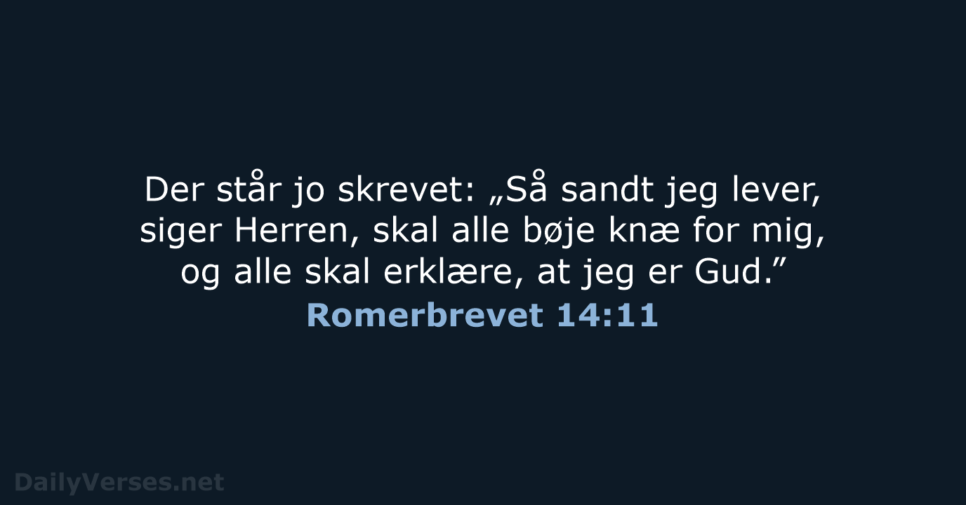 Romerbrevet 14:11 - BDAN