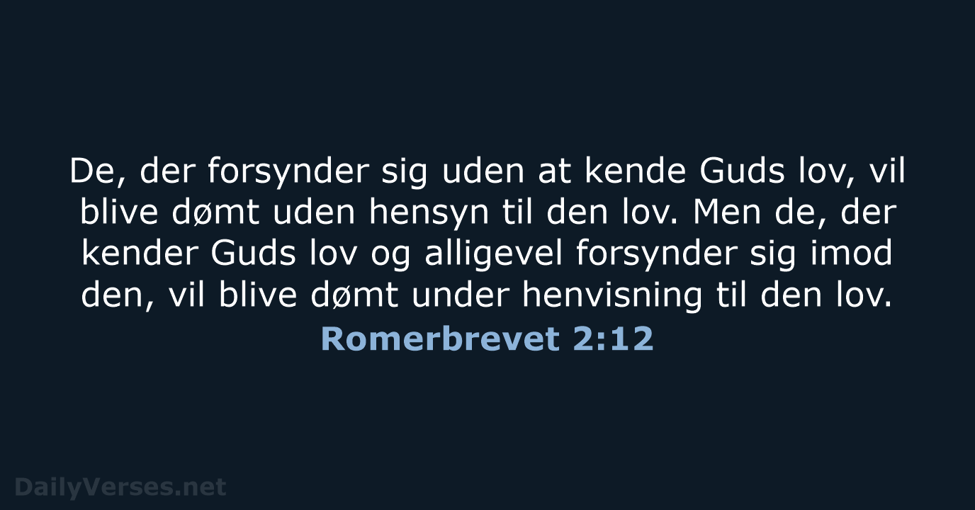 Romerbrevet 2:12 - BDAN