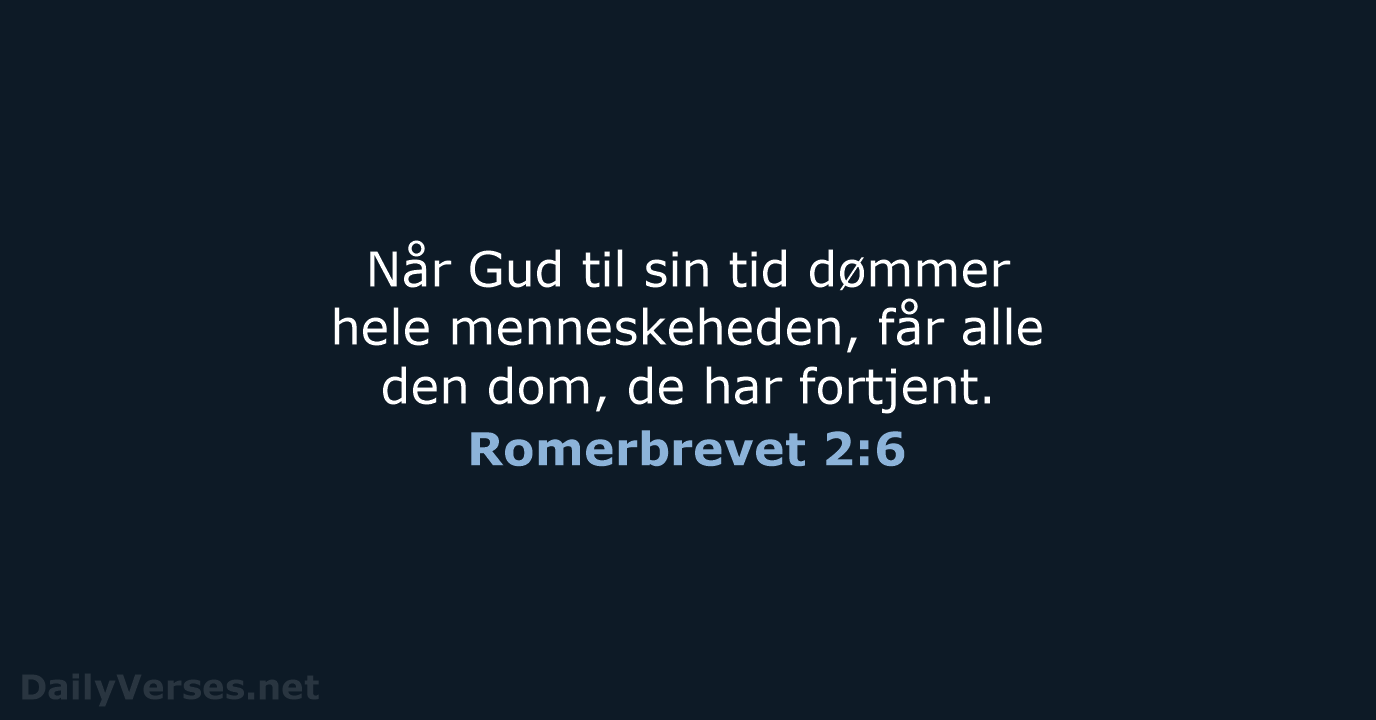 Romerbrevet 2:6 - BDAN