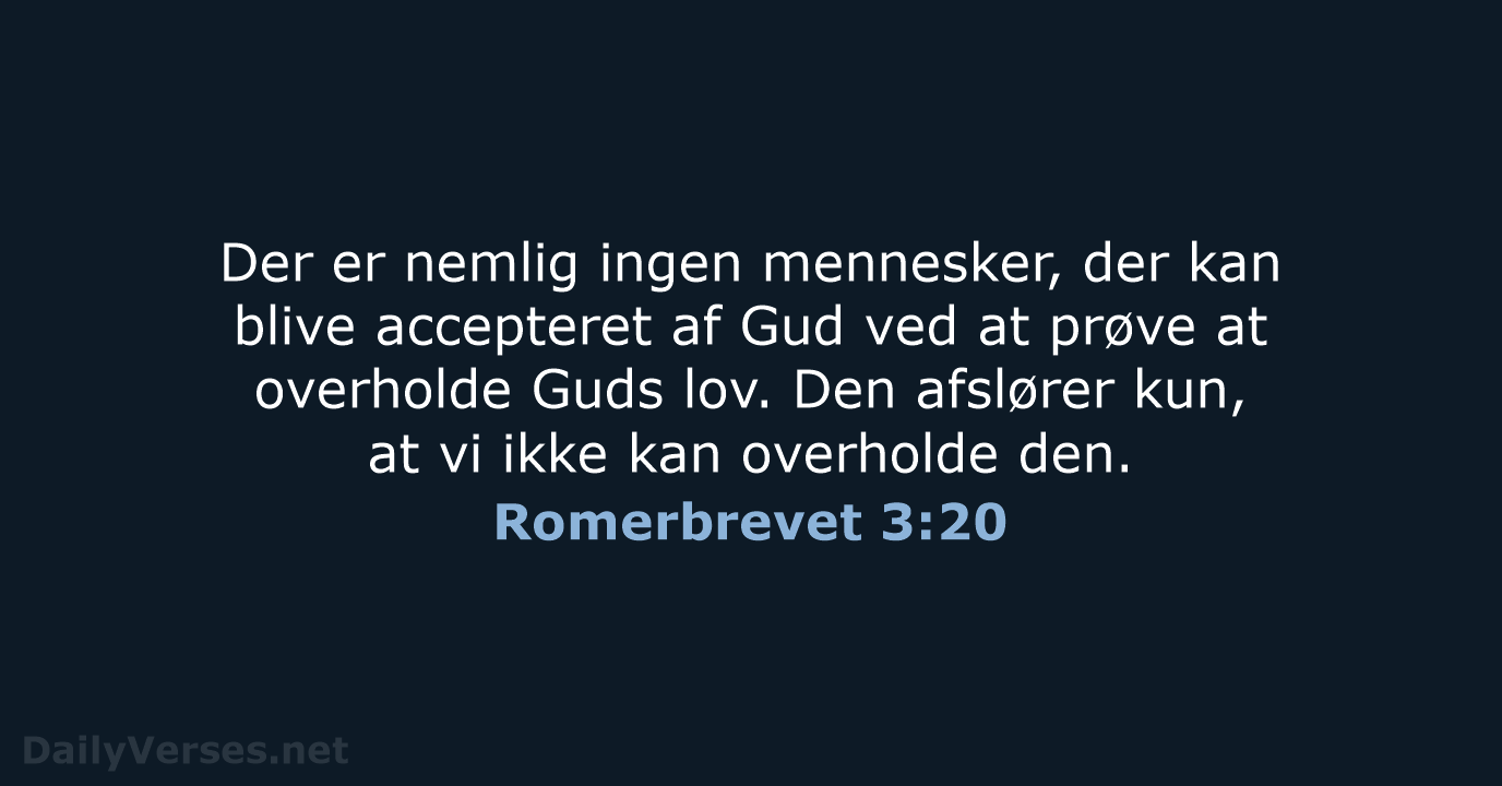 Romerbrevet 3:20 - BDAN