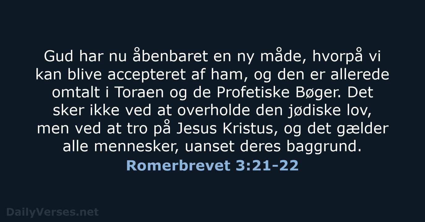 Romerbrevet 3:21-22 - BDAN