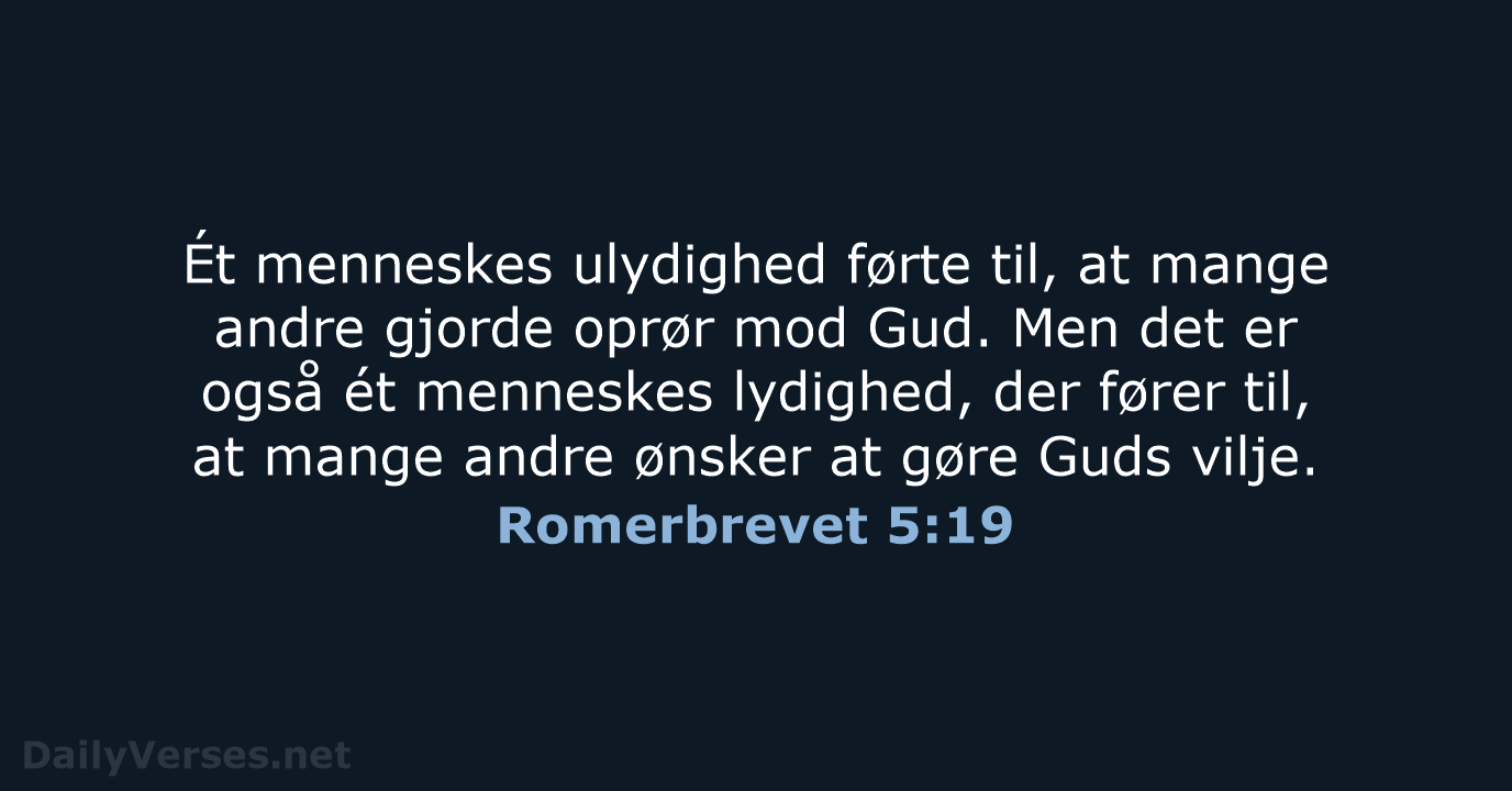 Romerbrevet 5:19 - BDAN