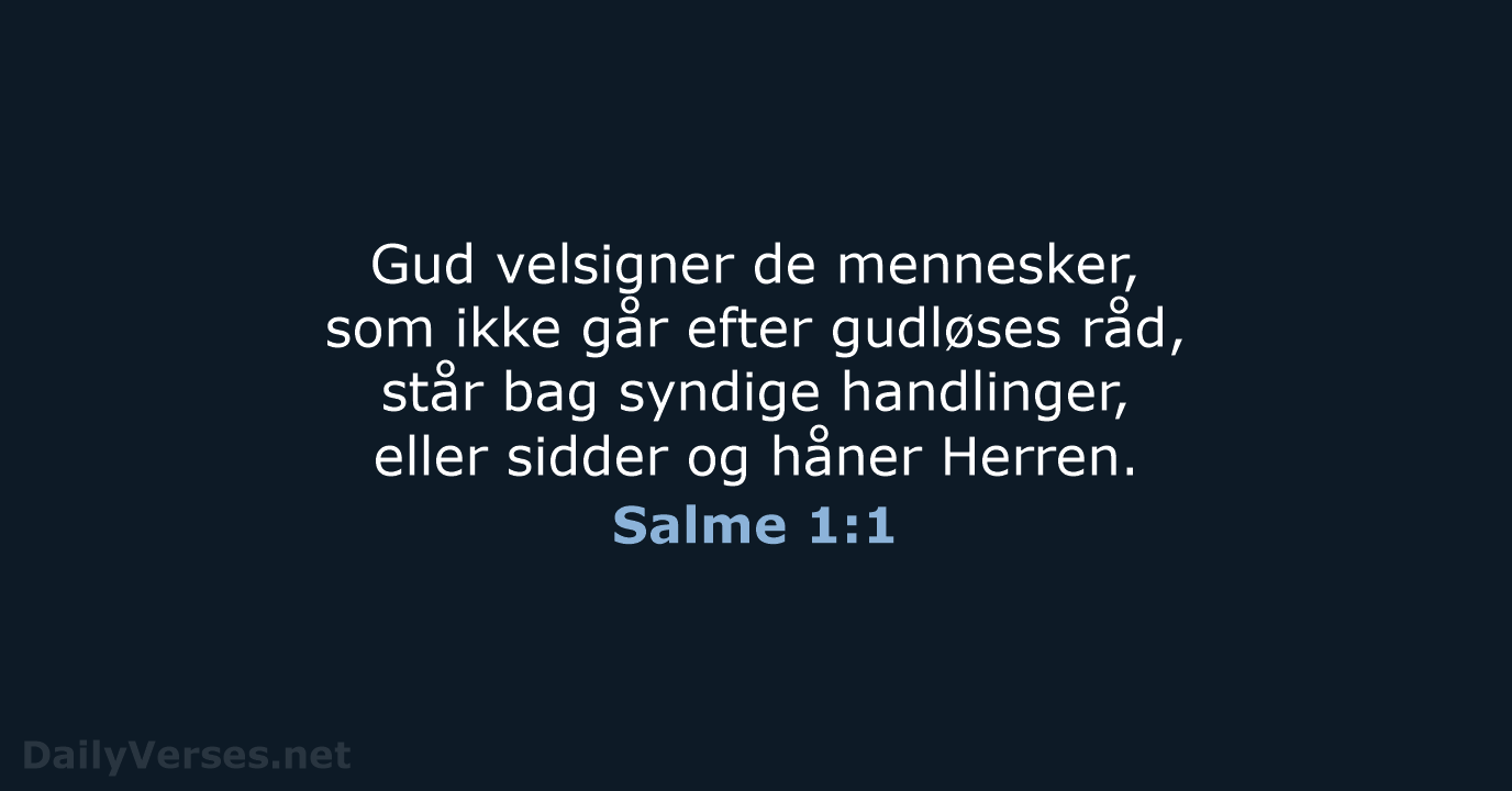 Salme 1:1 - BDAN