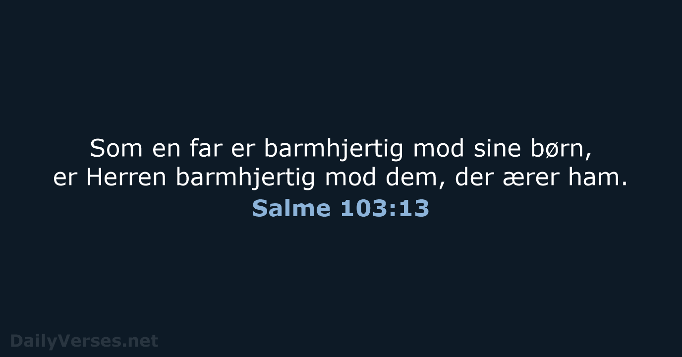 Salme 103:13 - BDAN