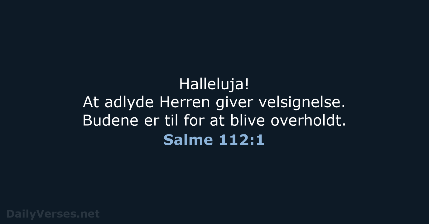Salme 112:1 - BDAN