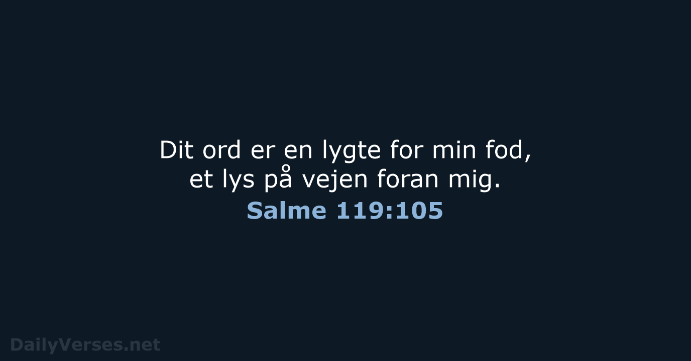 Salme 119:105 - BDAN