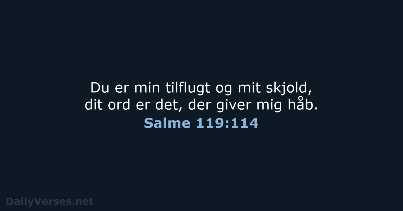 Salme 119:114 - BDAN