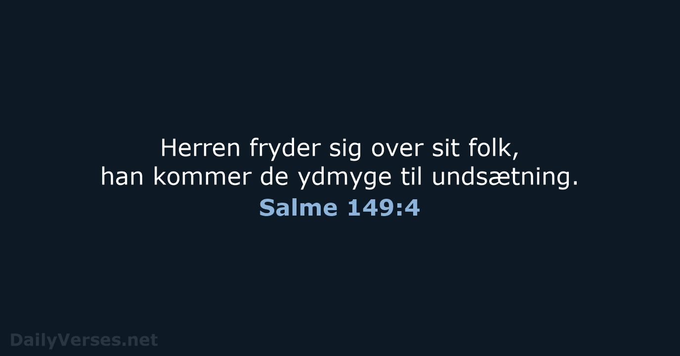 Salme 149:4 - BDAN