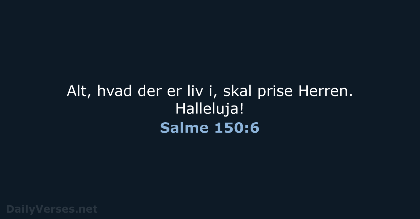 Salme 150:6 - BDAN