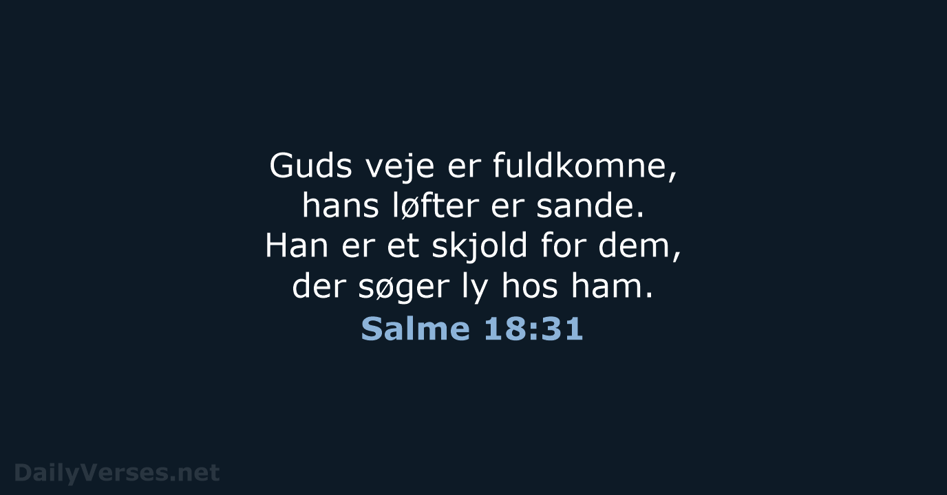 Salme 18:31 - BDAN