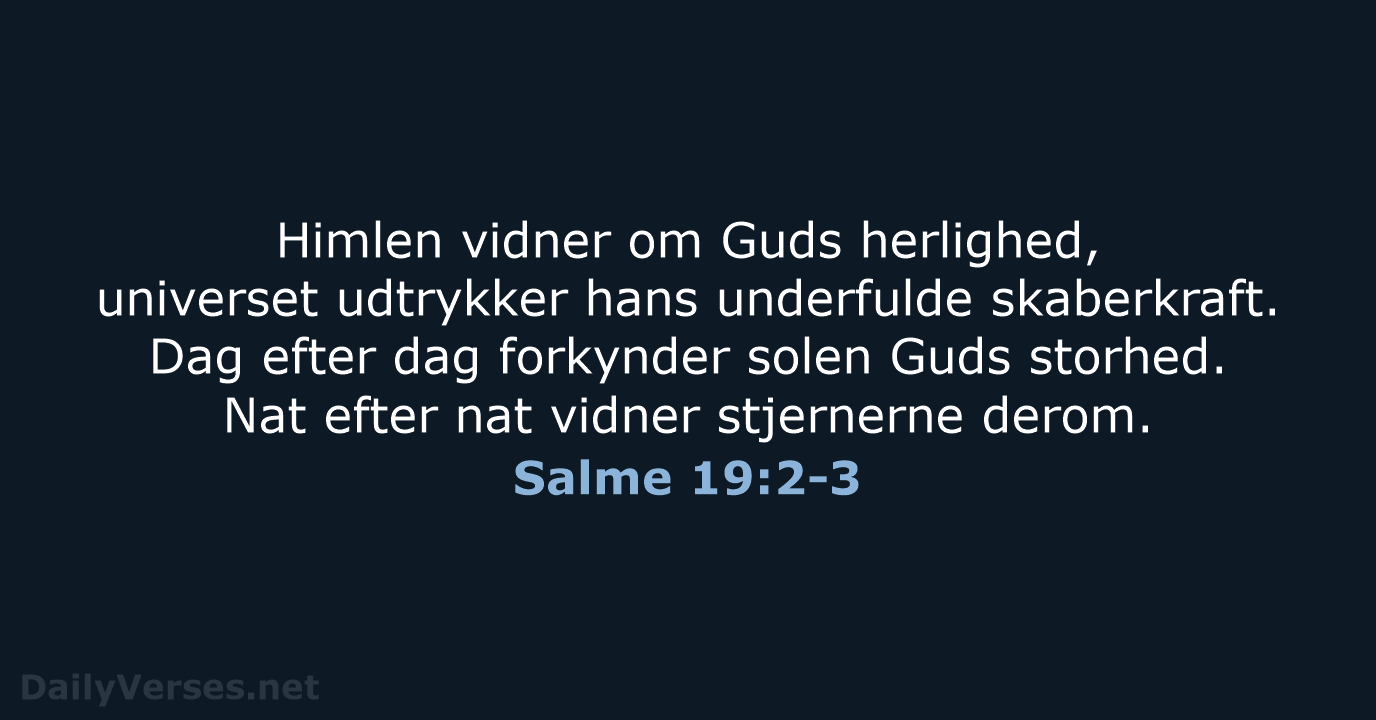 Salme 19:2-3 - BDAN