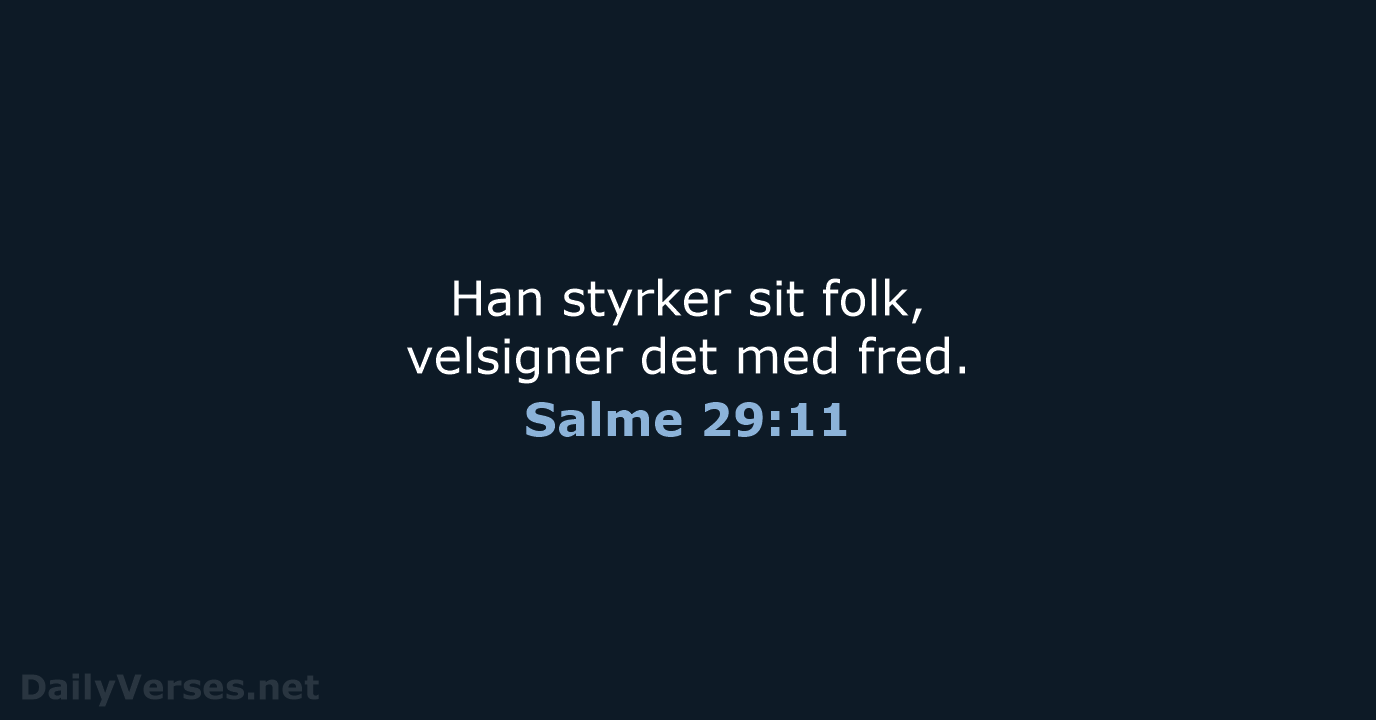 Salme 29:11 - BDAN