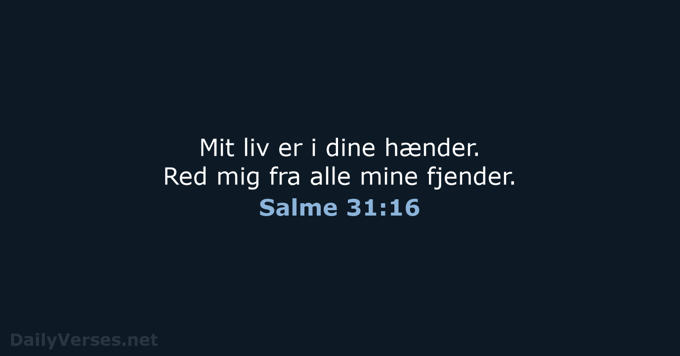 Salme 31:16 - BDAN