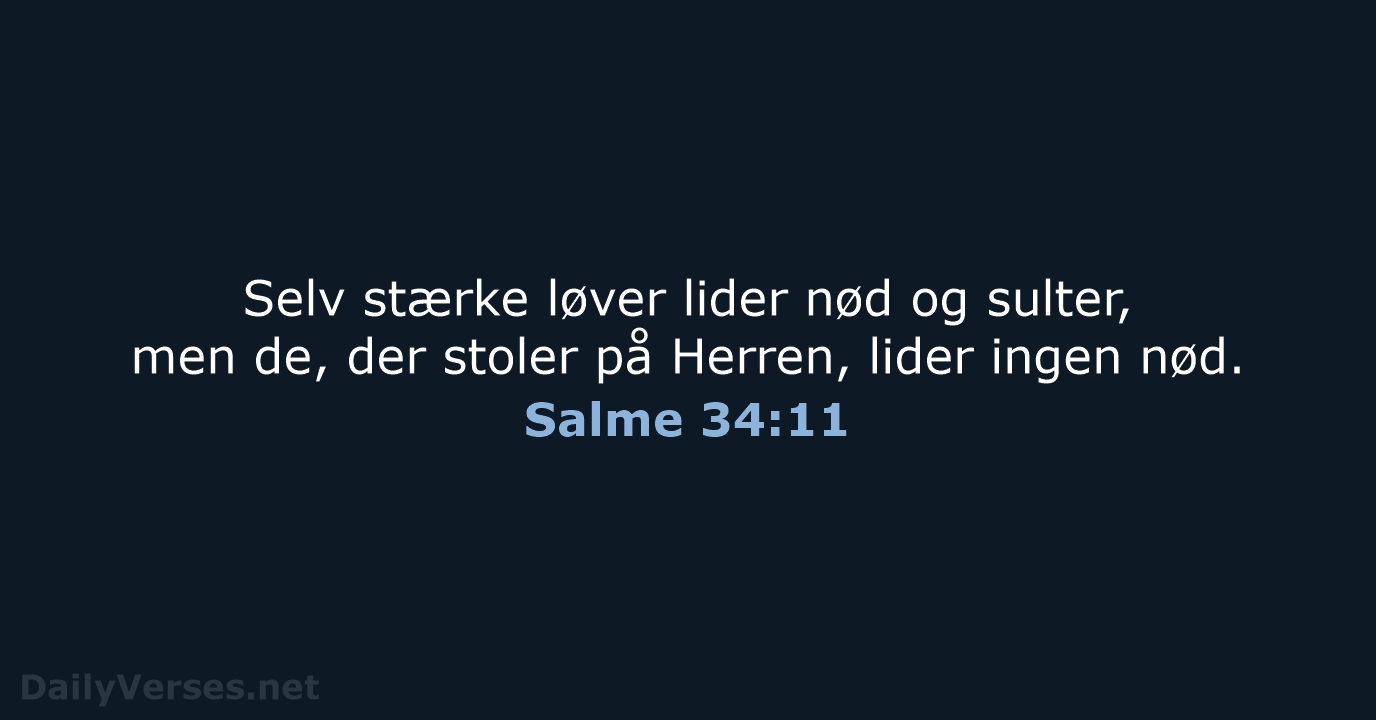 Salme 34:11 - BDAN