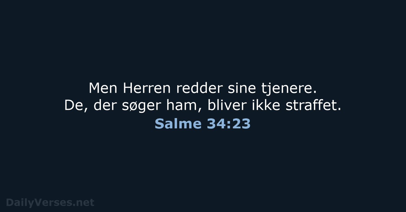 Salme 34:23 - BDAN