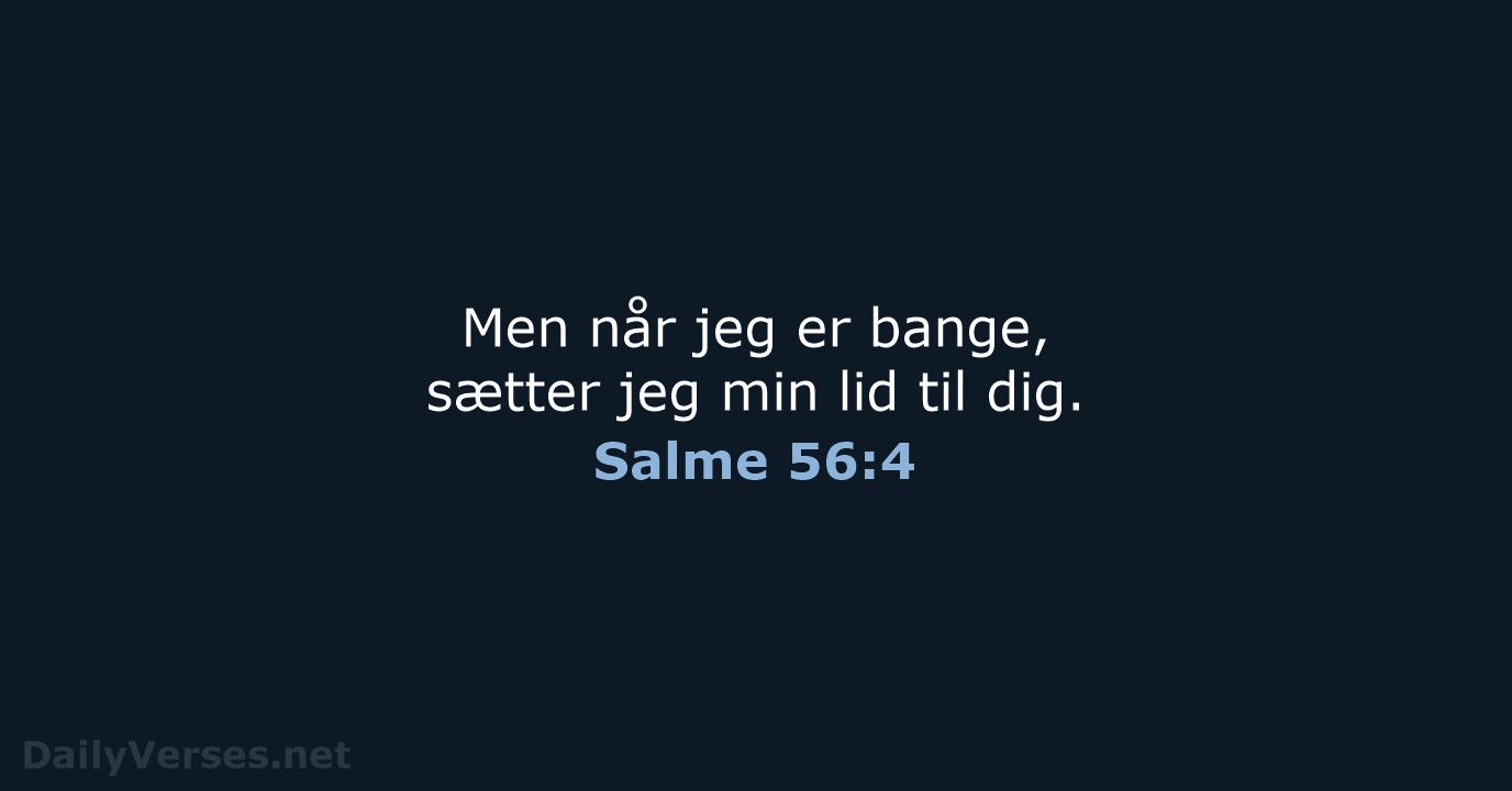 Salme 56:4 - BDAN