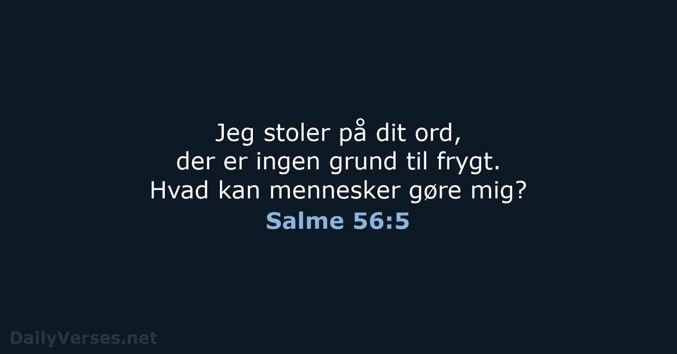 Salme 56:5 - BDAN