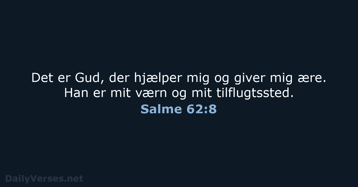 Salme 62:8 - BDAN