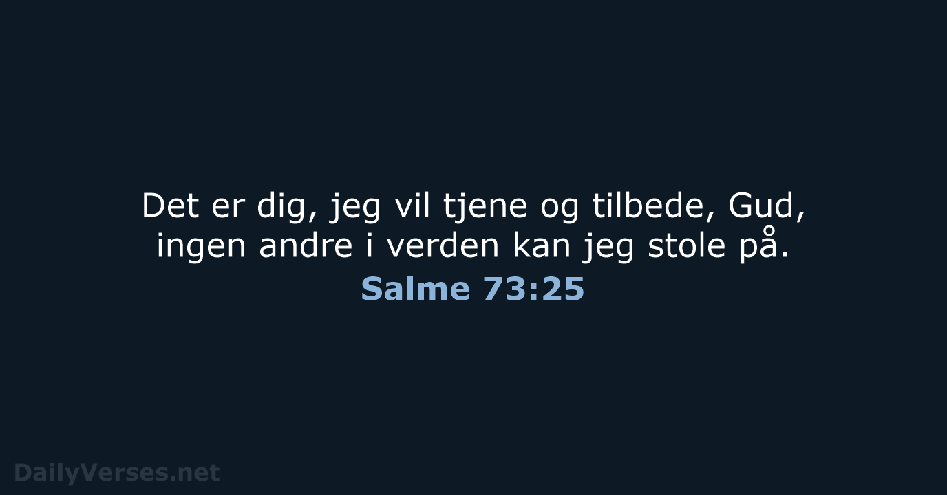 Salme 73:25 - BDAN